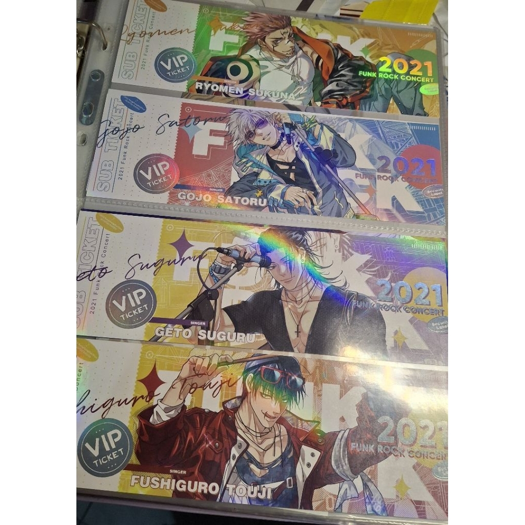Jjk holo ticket hologram ticket jujutsu kaisen (lupa Fa ny)