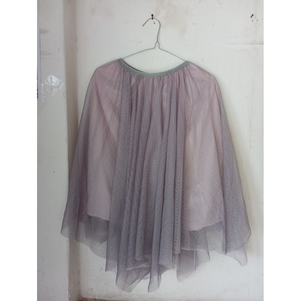 (BONUS 1 ITEM RANDOM) PRELOVED rok tutu warna pink grey