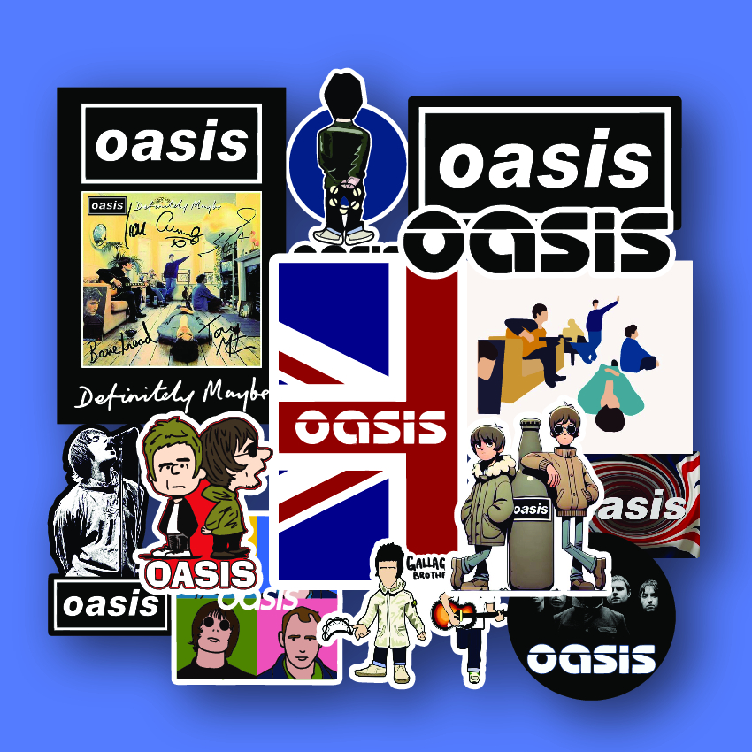

STICKER TUMBLR BAND OASIS PACKAGE STIKER CASE HANDPHONE LAPTOP DECAL SCRAPBOOK VINYL AESTHETIC DIY