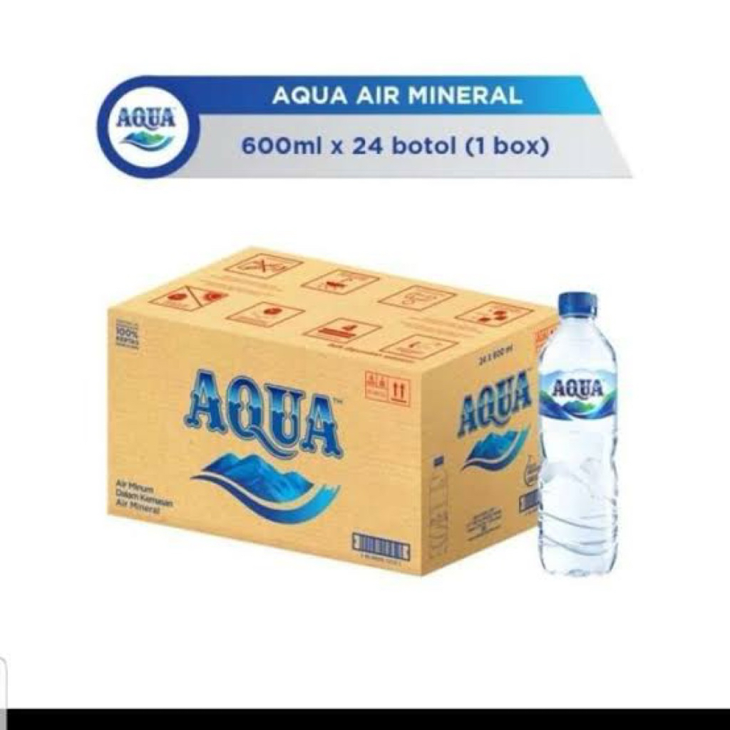 

AQUA botol 600ml 1 karton x 24 botol