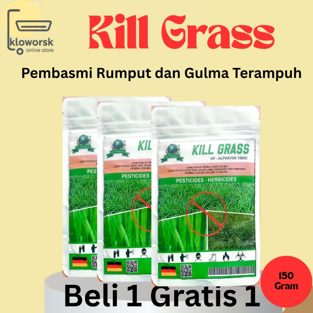 KILL GRASS HERBISIDA BUBUK PEMBUNUH RUMPUT BELI 1 GRATIS 1 | KILL GRASS PEMBASMI POHON DAN RUMPUT