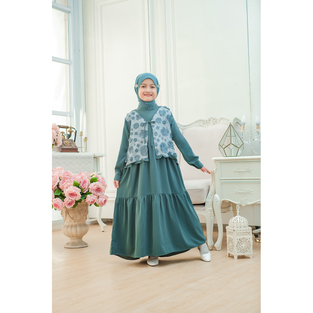 Gamis Anak Perempuan Inaya Set Hijab 4-12 tahun