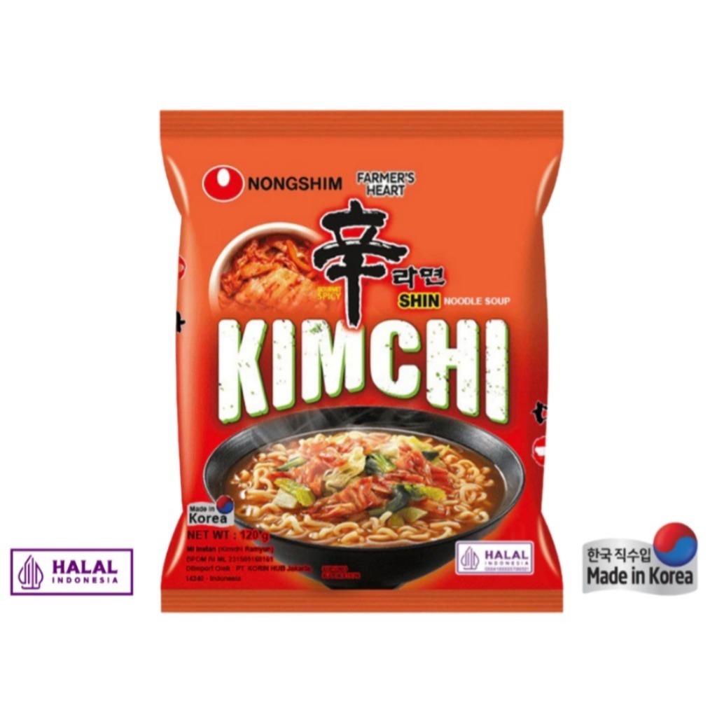 

SHIN KIMCHI 120gr (MIE KUAH RASA KIMCHI ASLI) HALAL - NONGSHIM [IMPORT KOREA]