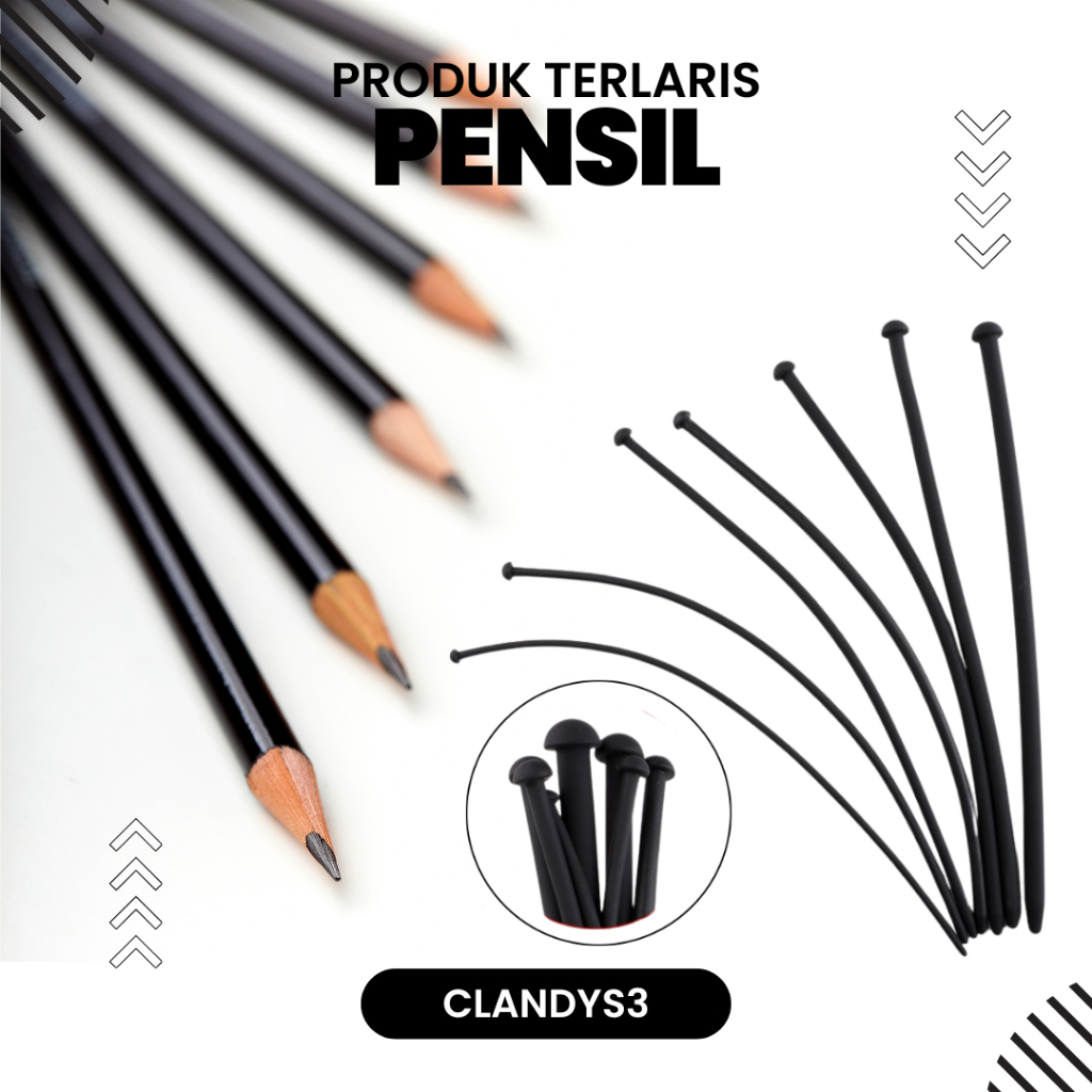 

CLANDYS3 - Pensil 2B Hitam Pensil Perlengkapan Alat Tulis | Pesil Sekolah Pensil Kantor