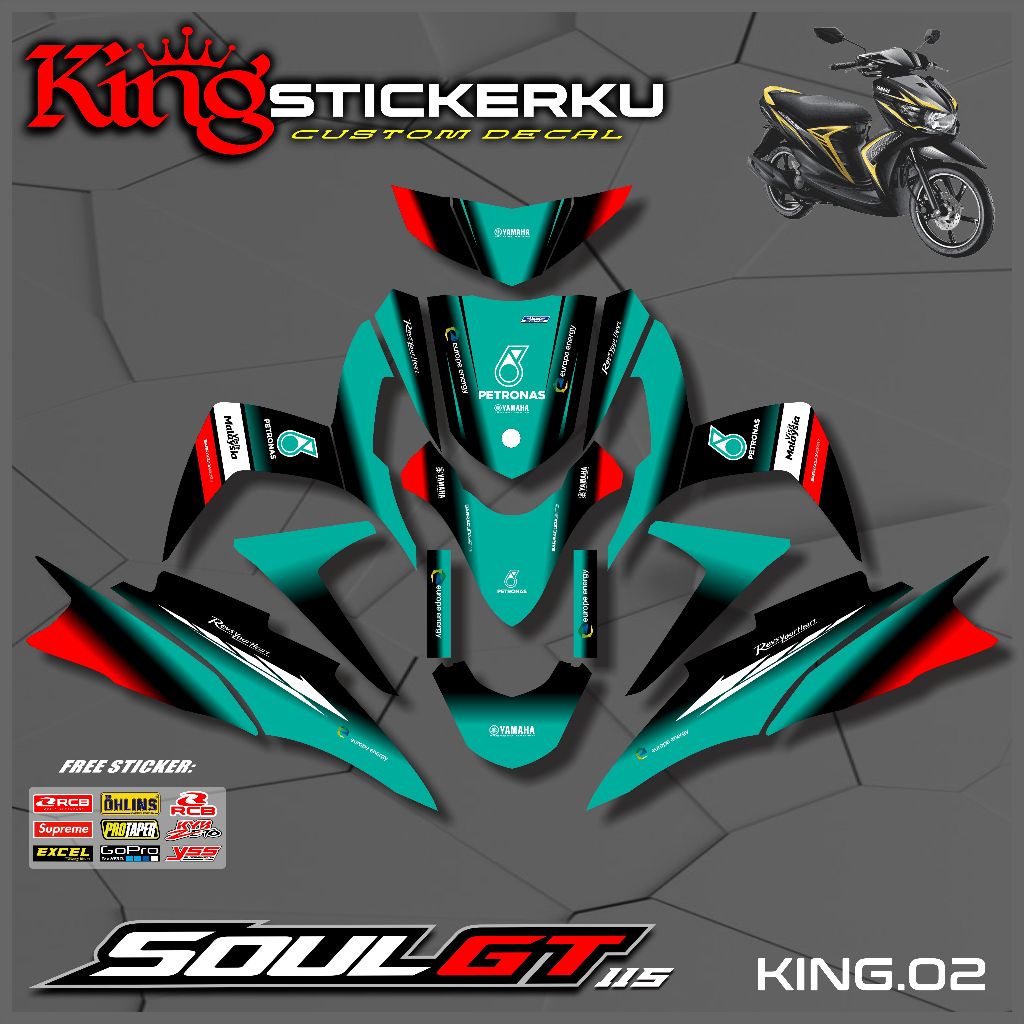 Decal Full Body Mio Soul GT 115 Full Body Decal Soul GT 125 Full Body Striping Mio Soul. KS.02