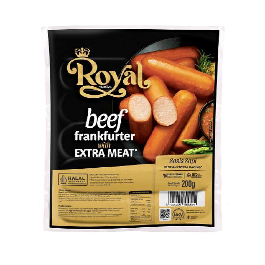 

Royal beef frankfurter sosis 200 gr