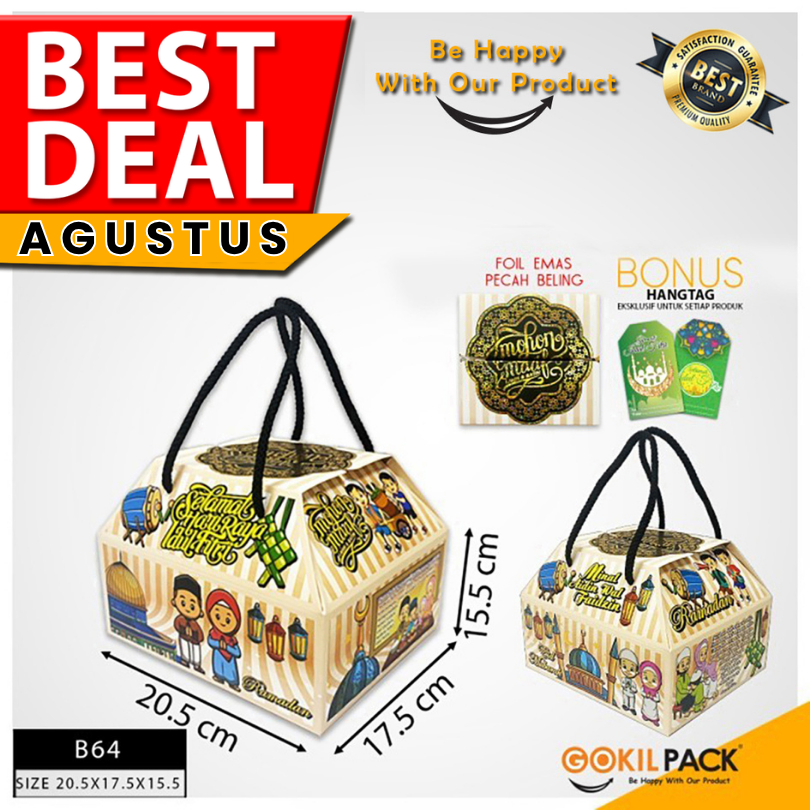 

Box Hampers - Gift Lebaran - Kotak Idul Fitri - Dus Kue - B64