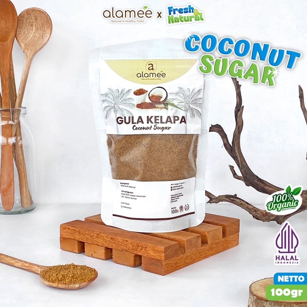 

ALAMEE Gula Semut Kelapa Organik Asli Bubuk Coconut Sugar Premium Powder Natural Organik Organic fresh and natural