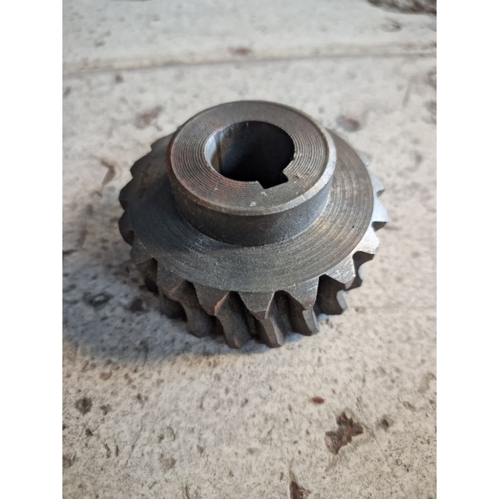 Gear worm gigi nanas gilingan padi inchi N50/N70 tebal ulir kanan