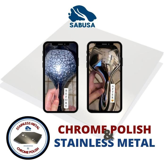 3M Otocars - Sabusa Stainpro Obat Poles Stainless Metal Chrome Polish Pengkilap Ori