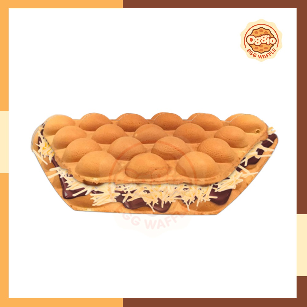 

Egg Waffle Ovomaltine Cheese - Egg waffle selai ovomaltine keju parut - Wafel ovaltine keju - Buble wafel - Ovomaltine - Ovomaltin - Keju parut - Oggio egg waffle