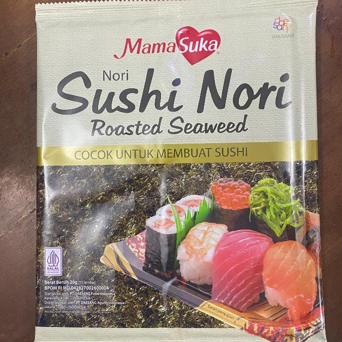 

Mamasuka Sushi Nori Kemasan 10 Lembar