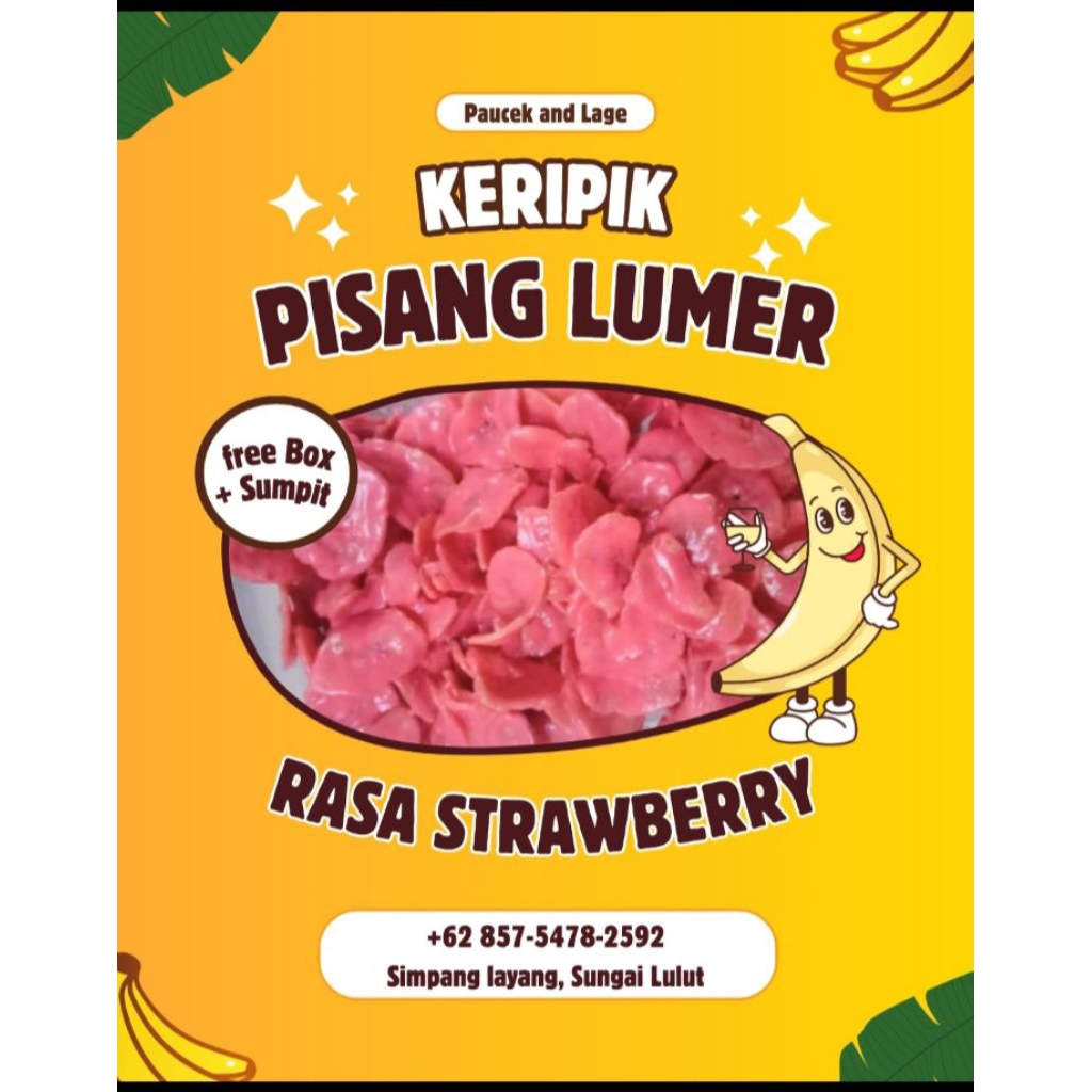 

KERIPIK PISANG rasa strawberry