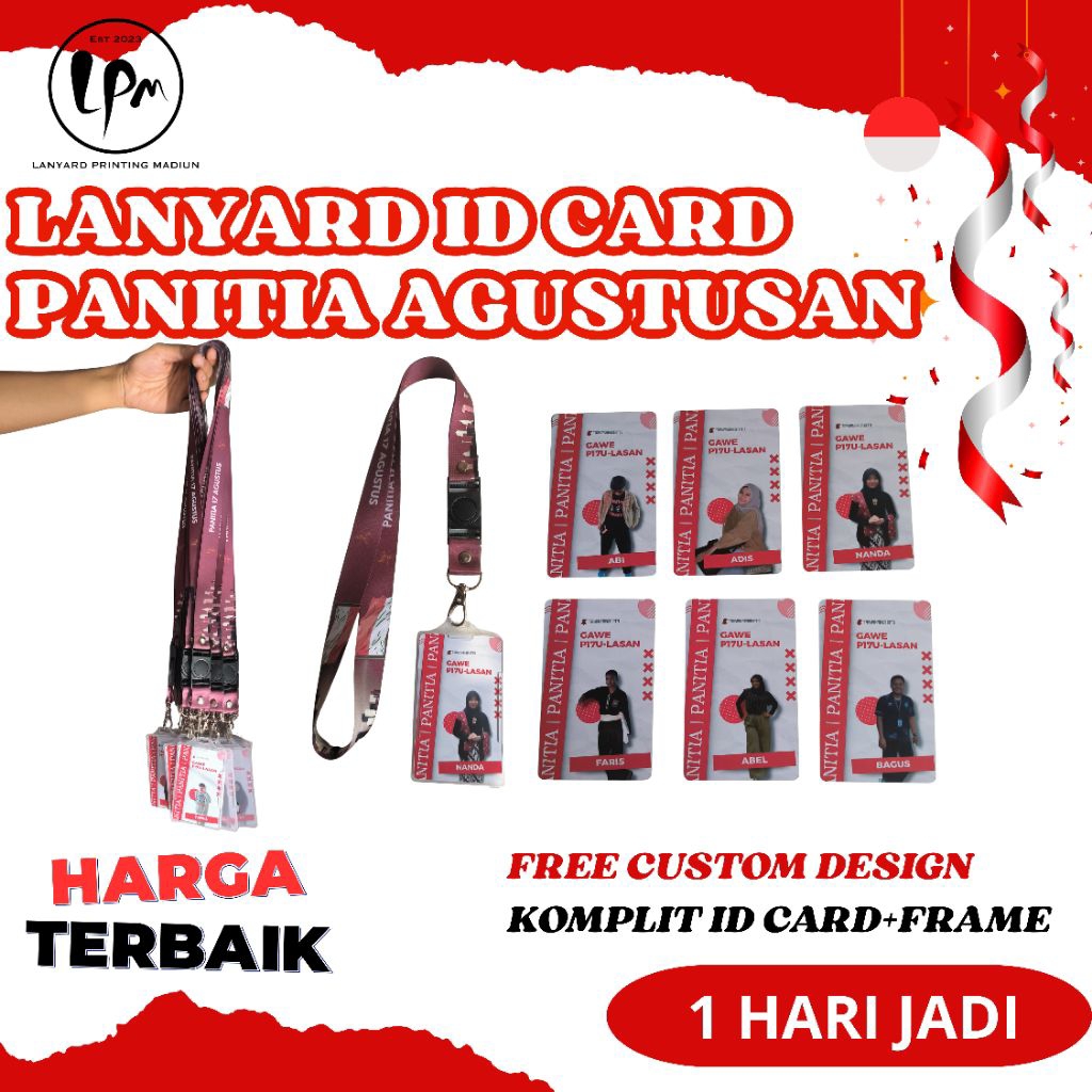 

(SIAP KIRIM) LANYARD 17 AGUSTUSAN/ PANITIA HUT KEMERDEKAAN/ LANYARD PANITIA HUT