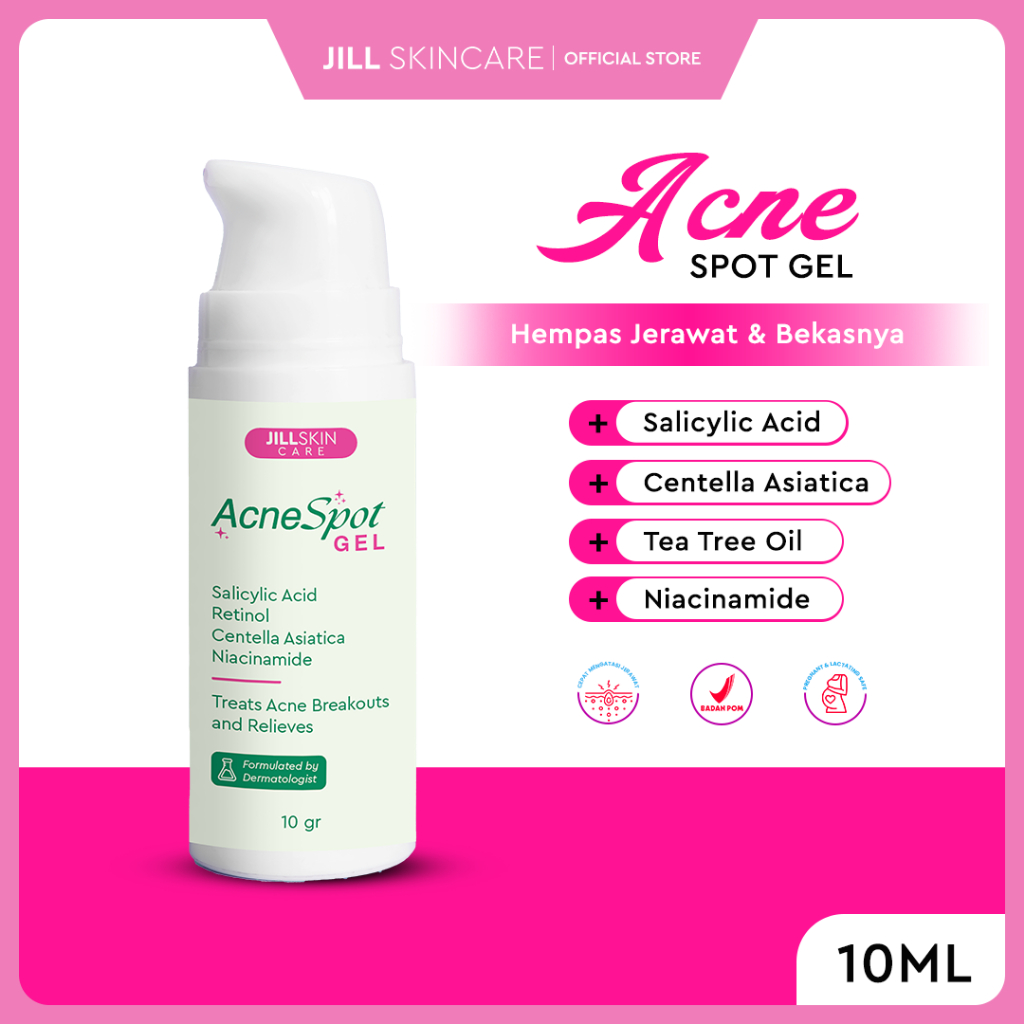 [NEW PACKAGING] JILL SKINCARE Acne Spot Gel | Mengeringkan Jerawat dan Beruntusan