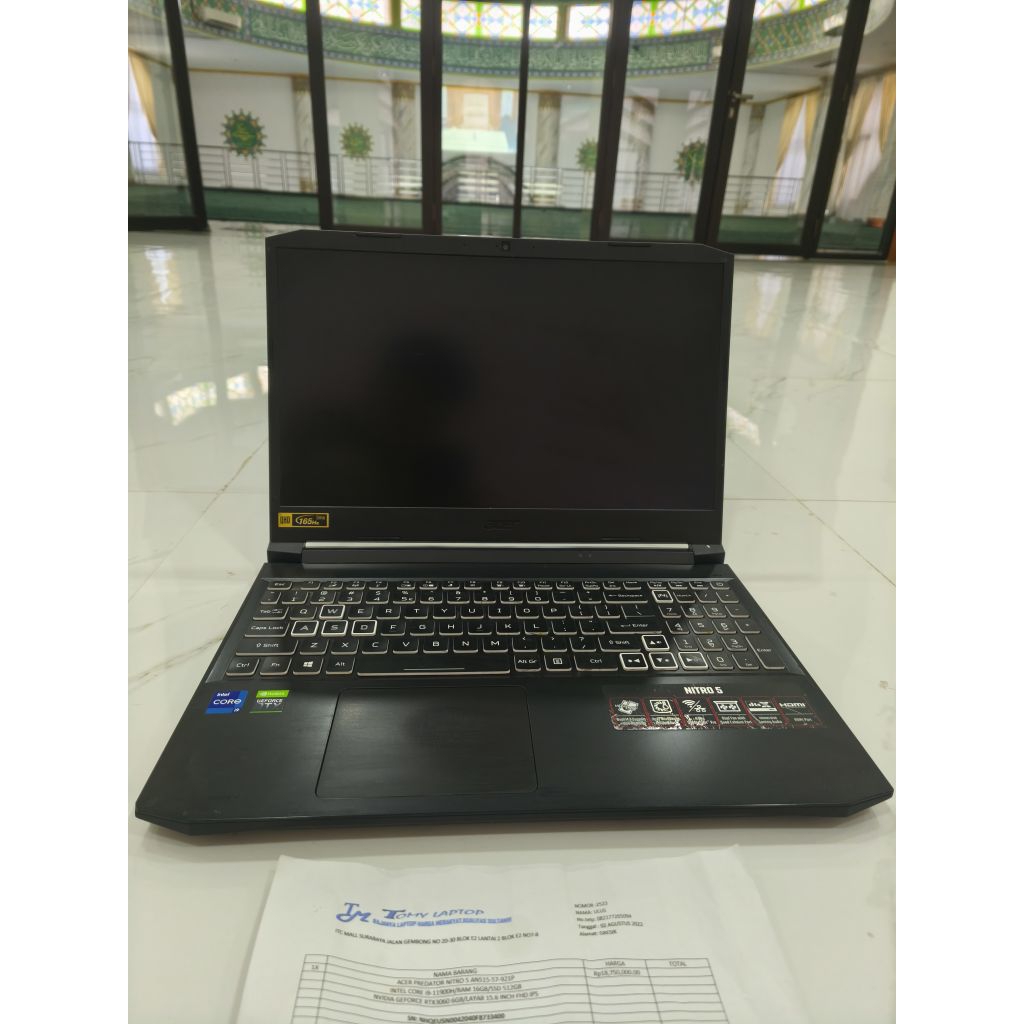 ACER NITRO 5 AN515-57 I9-11900H RTX3050 16GB 512GB 15.6inc QHD 165hZ, WAJIB NEGO