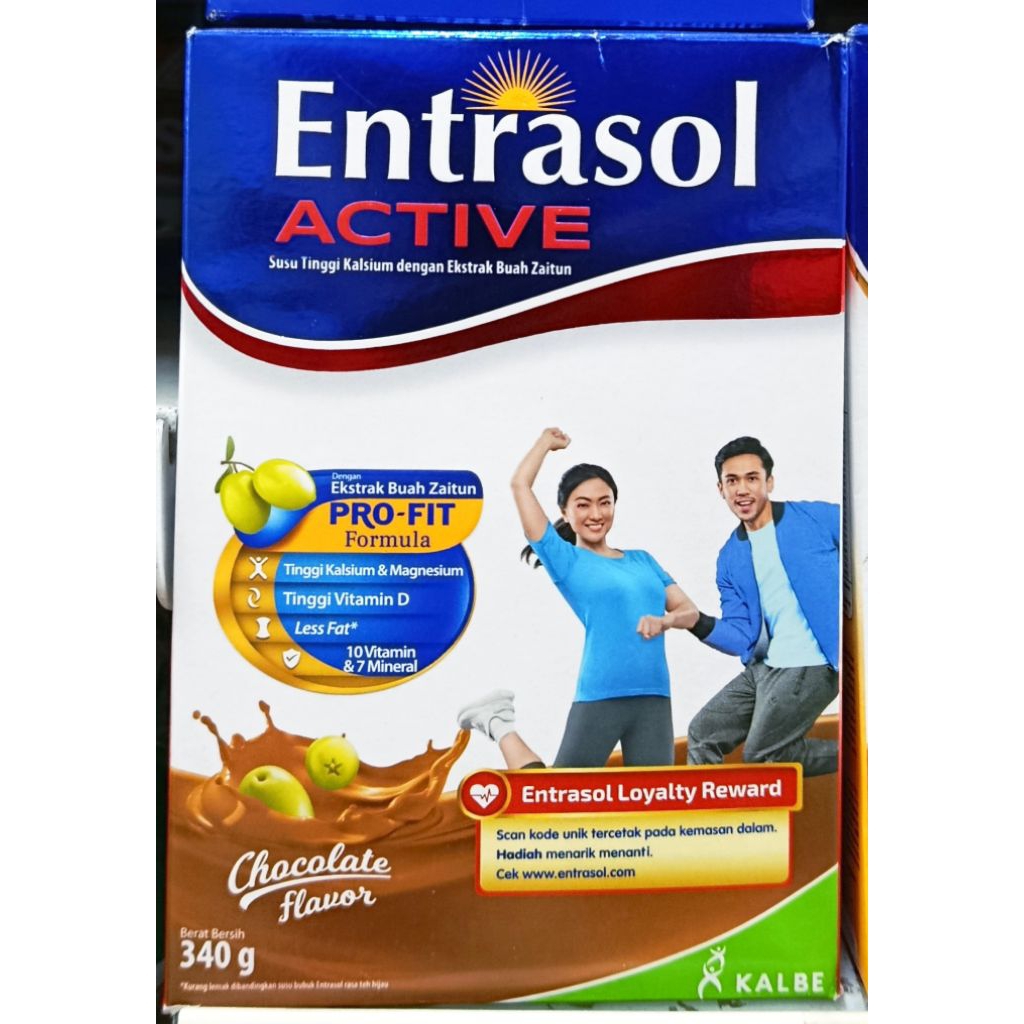 

ENTRASOL ACTIVE 340 Gram "Chocolate Flavor" || Susu Entrasol Active Rasa Cokelat 340 Gram