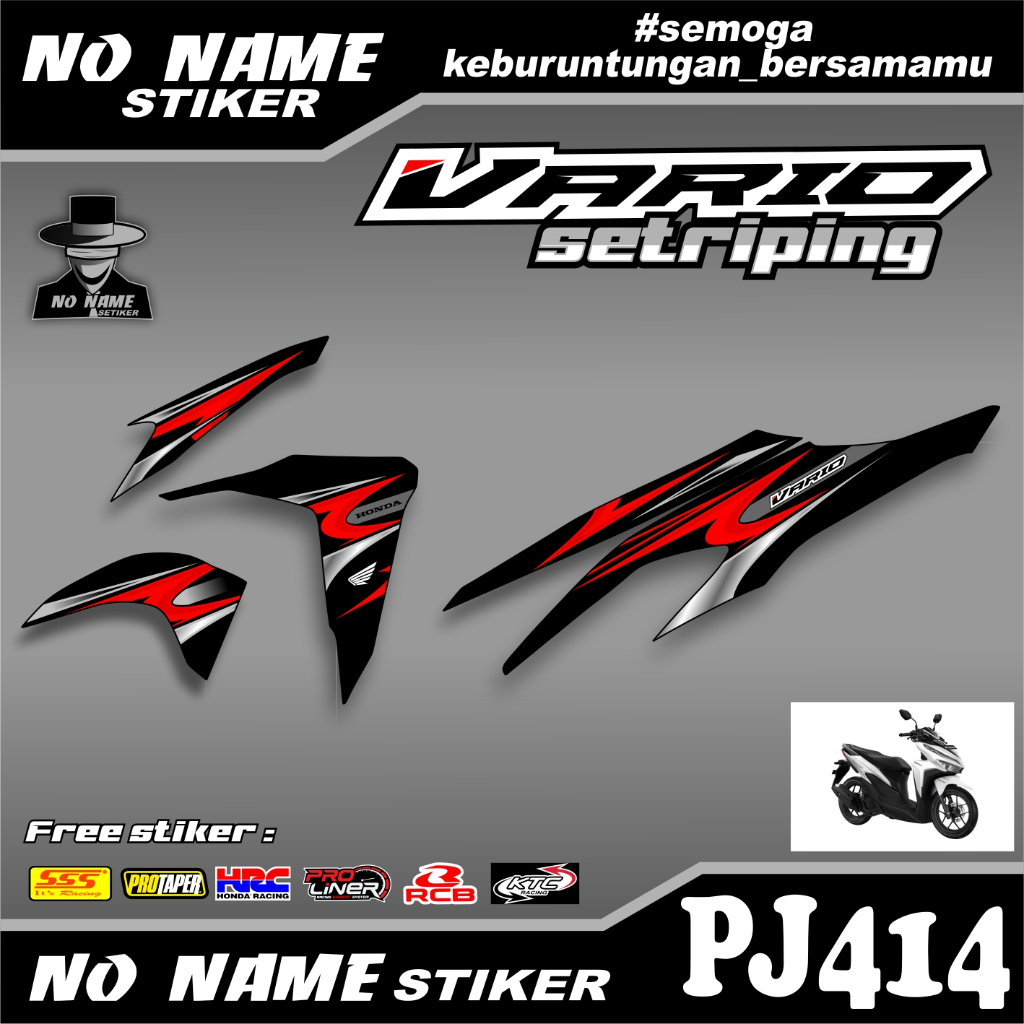 Stiker Striping Variasi Lis Semifull Vario 125 / 150 (pj414) New 2018 2019 2020