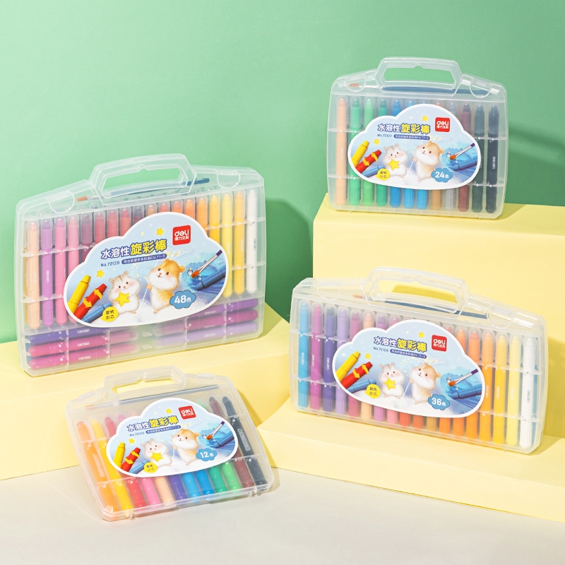 

Deli Genius Oil Pastel Crayon 12/24/36 Warna Cerah Tidak Beracun 7212X