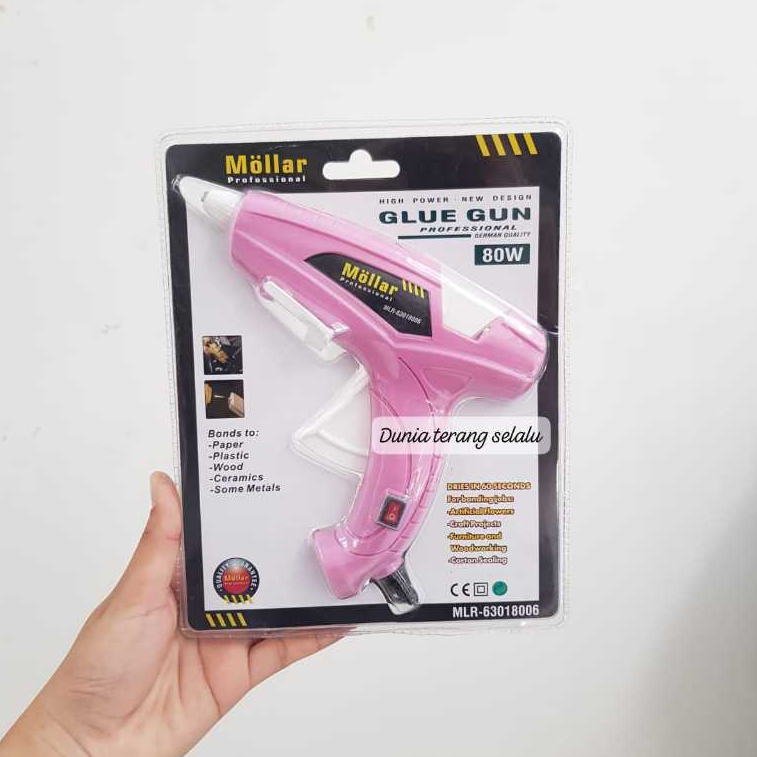 

Alat Lem Tembak MOLLAR Besar 80 watt - Glue Gun for Big Glue Stick Lem Batang Lilin MLR-63018006