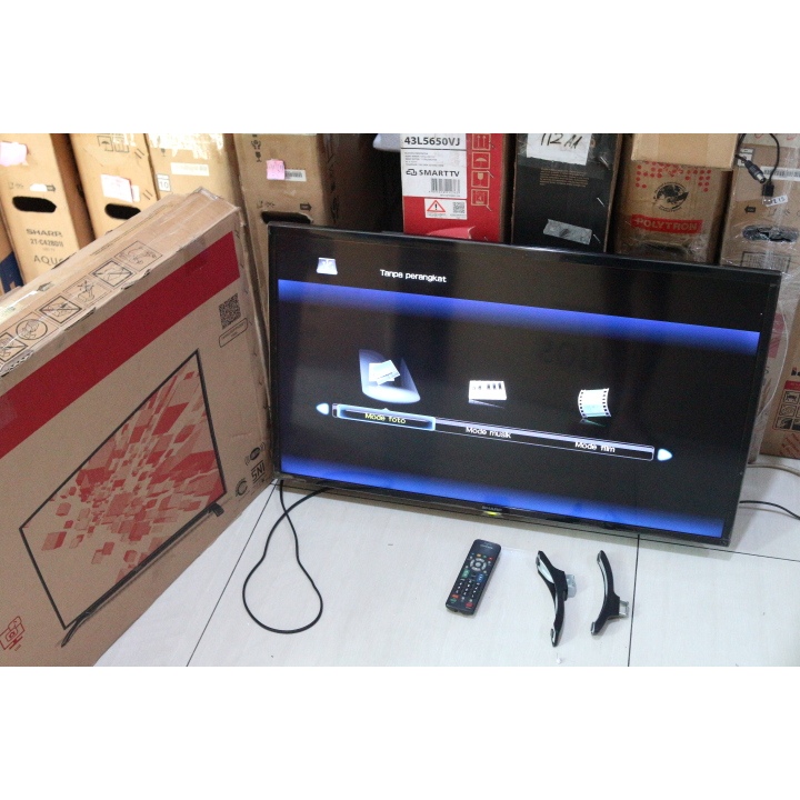 [+free packing kayu] Led Sharp 32 Inch Digital TV Kondisi bekas masih segel seperti baru 5273f