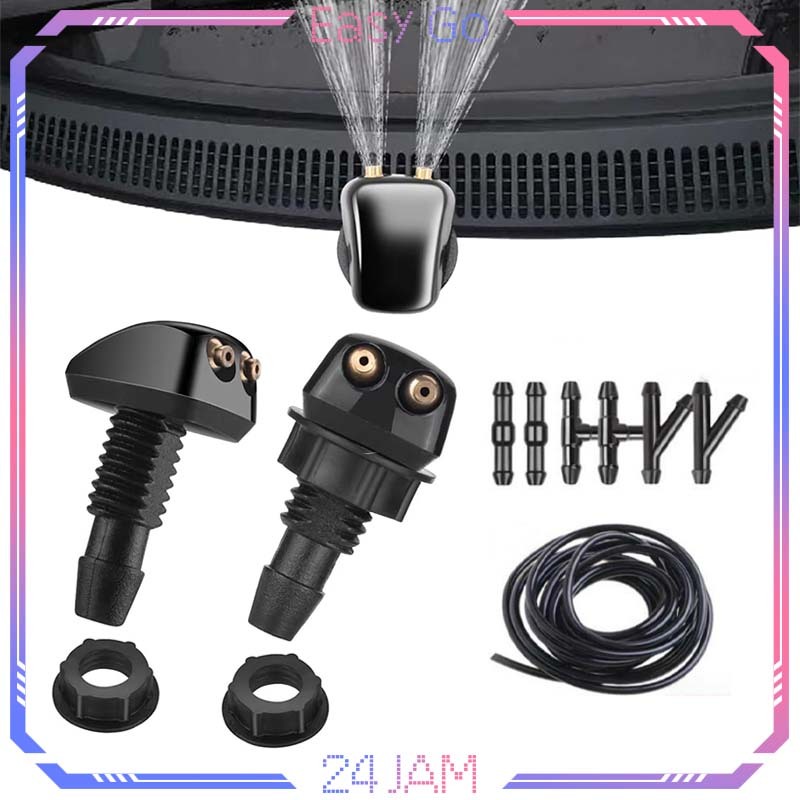 Nozzle Air Wiper Set Selang Wiper Mobil Adjustable Nozzle Wiper Universal Semprotan Wiper Mobil