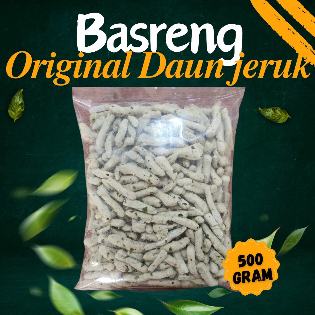 

SNACK BASRENG 500GRAM MAKANAN RINGAN PEDAS DAUN JERUK BUMBU MELIMPAH GURIH KRISPY MURAH