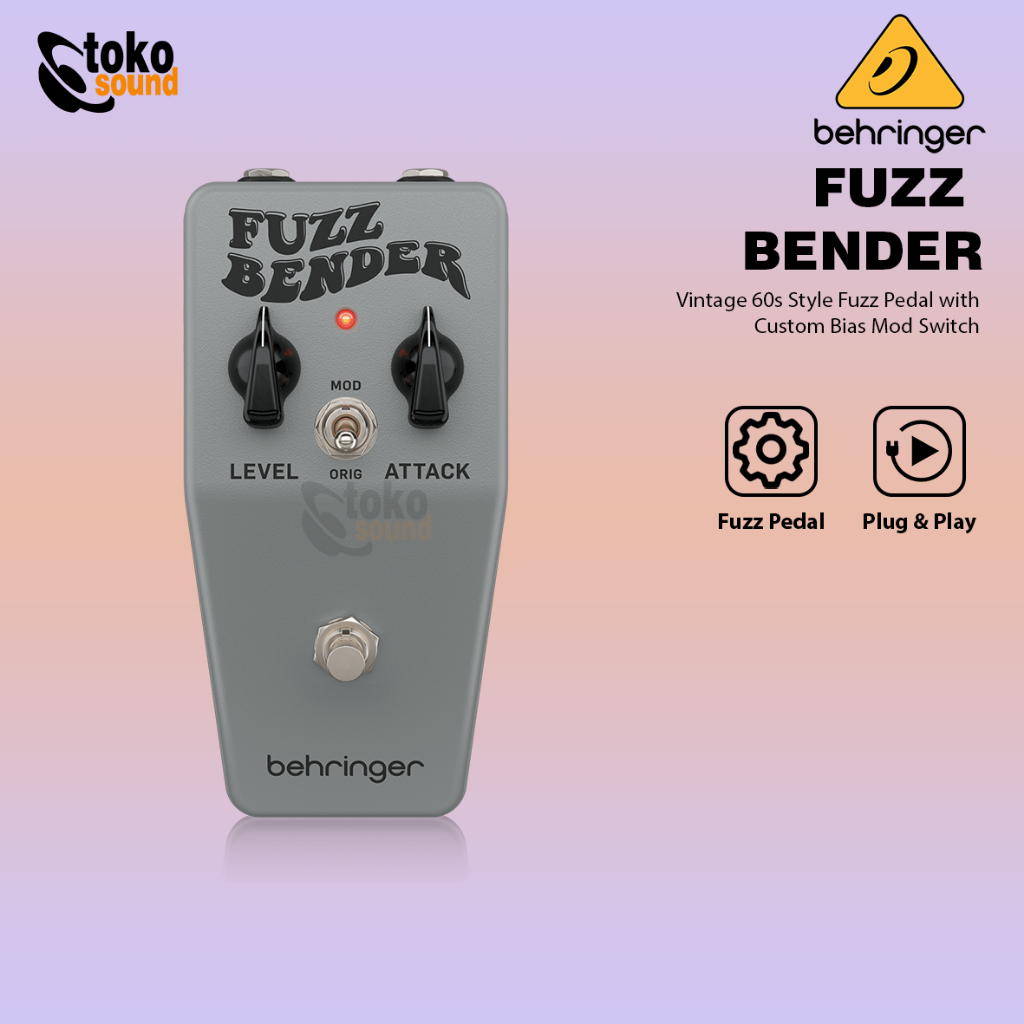 Behringer Fuzz Bender Fuzz Guitar Pedal with Analog Circuitry