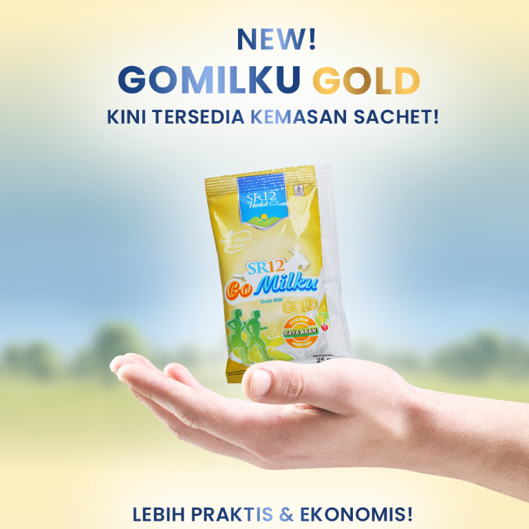 

GOMILKU GOLD SR12 RENCENG ISI 10 SACHET – SUSU KAMBING ETAWA LANSIA | RENDAH LEMAK & KOLESTEROL | AMAN DIABETES | TINGGI KALSIUM