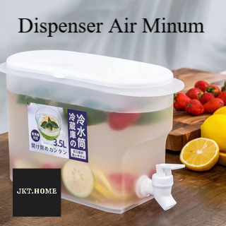 JKT888 Dispenser Air Minum Jus Plastik 3.5L/ Tempat Air Minum Bucket Mini Juice Kulkas Portable