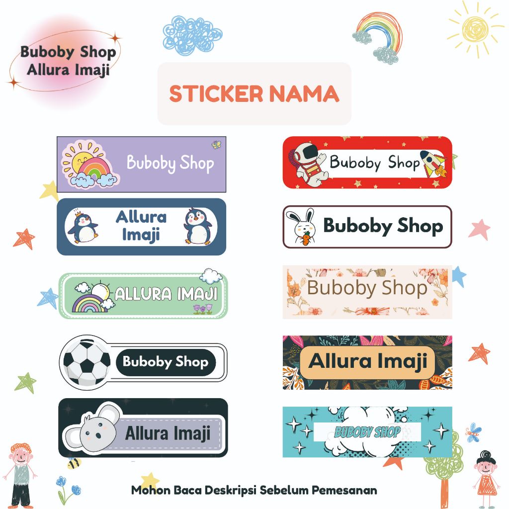 

Sticker Nama SNW Series 1