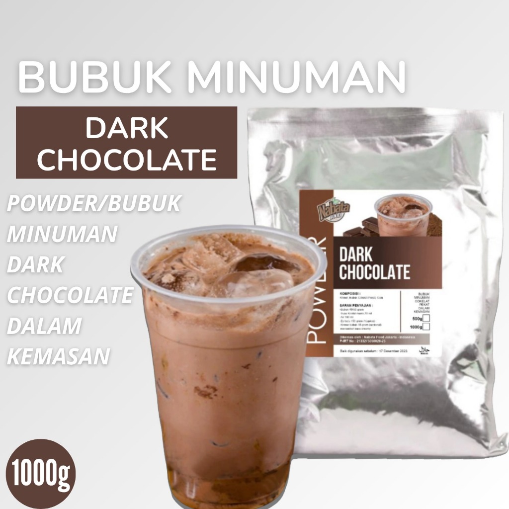

Bubuk Dark Chocolate 1kg | Powder Minuman Dark Coklat Kemasan 1Kg