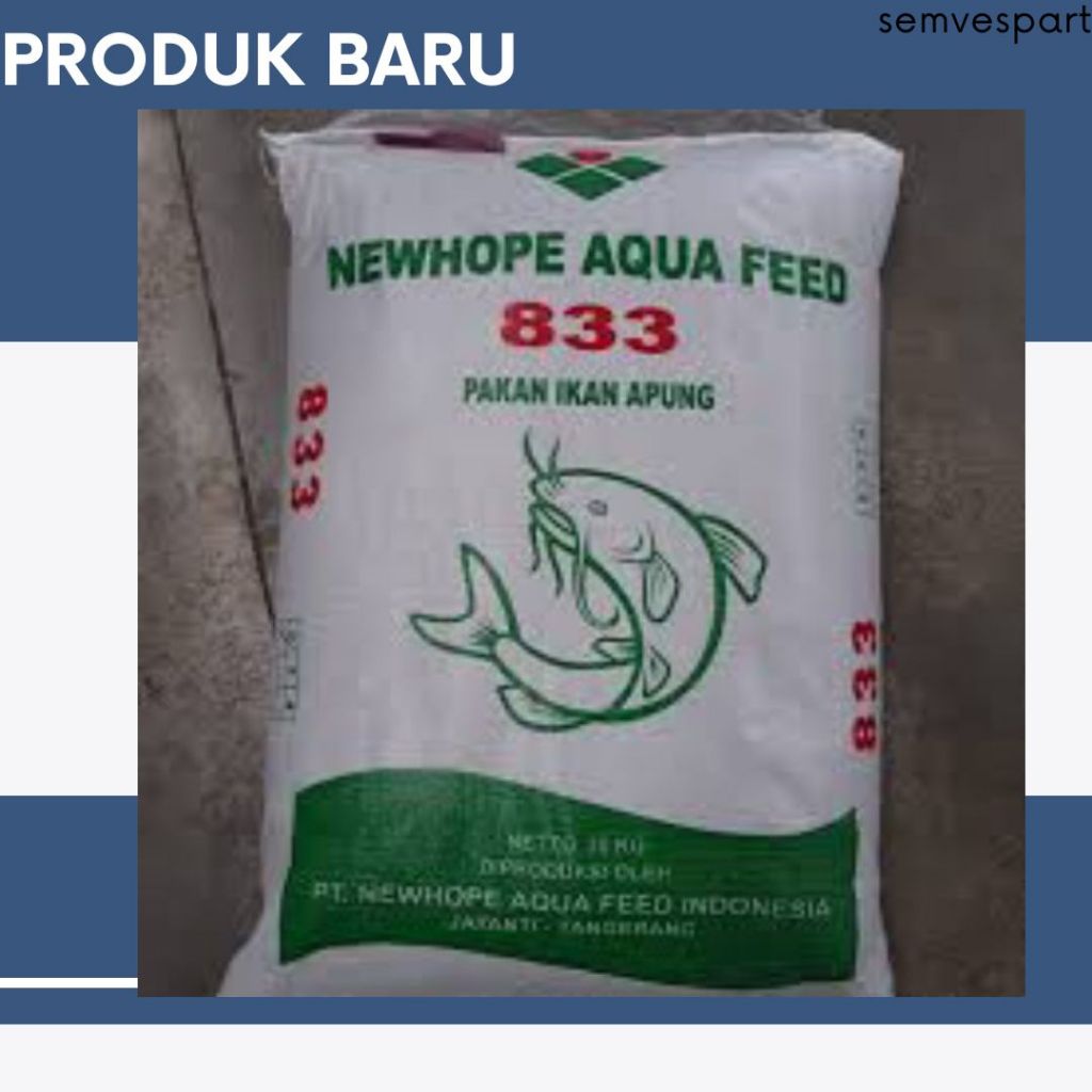 Terlaris Pakan Pelet Ikan 833 Lele Jenis Apung New Hope Paket 30kg
