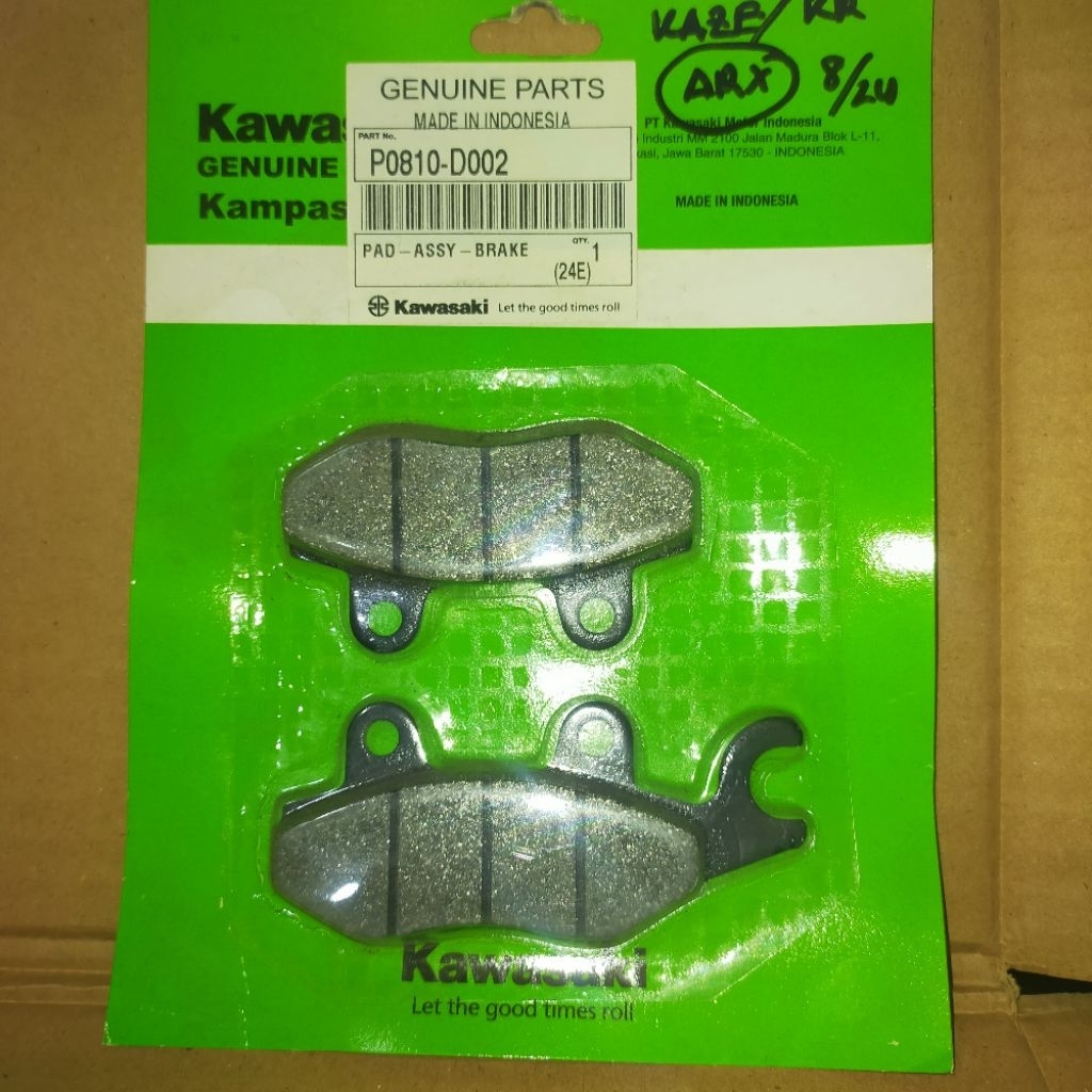 Discpad/Kampas Cakram[P0810-D002] Kaze/Ninja/Blitz/Athlete Original Kawasaki Genuine Part