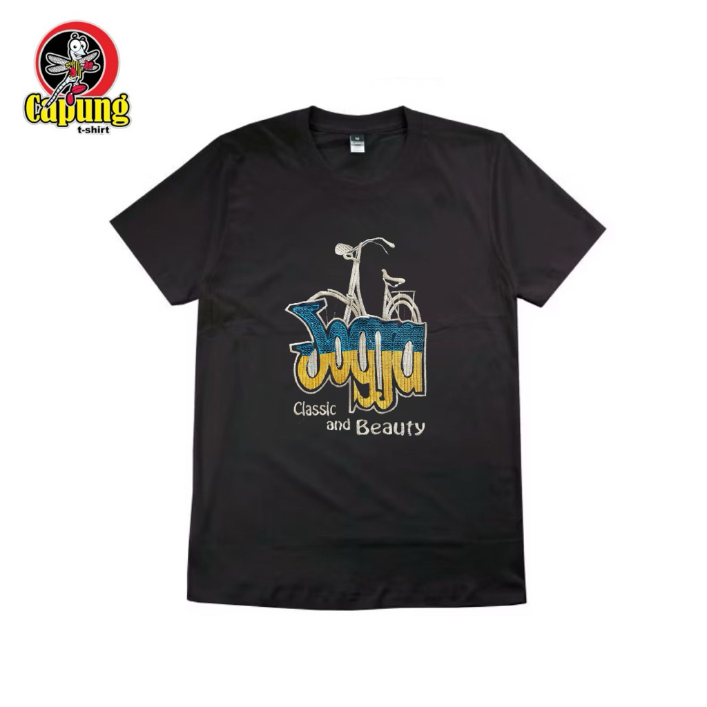 Kaos Jogja Bordir Jogja Sepeda Capung Tshirt