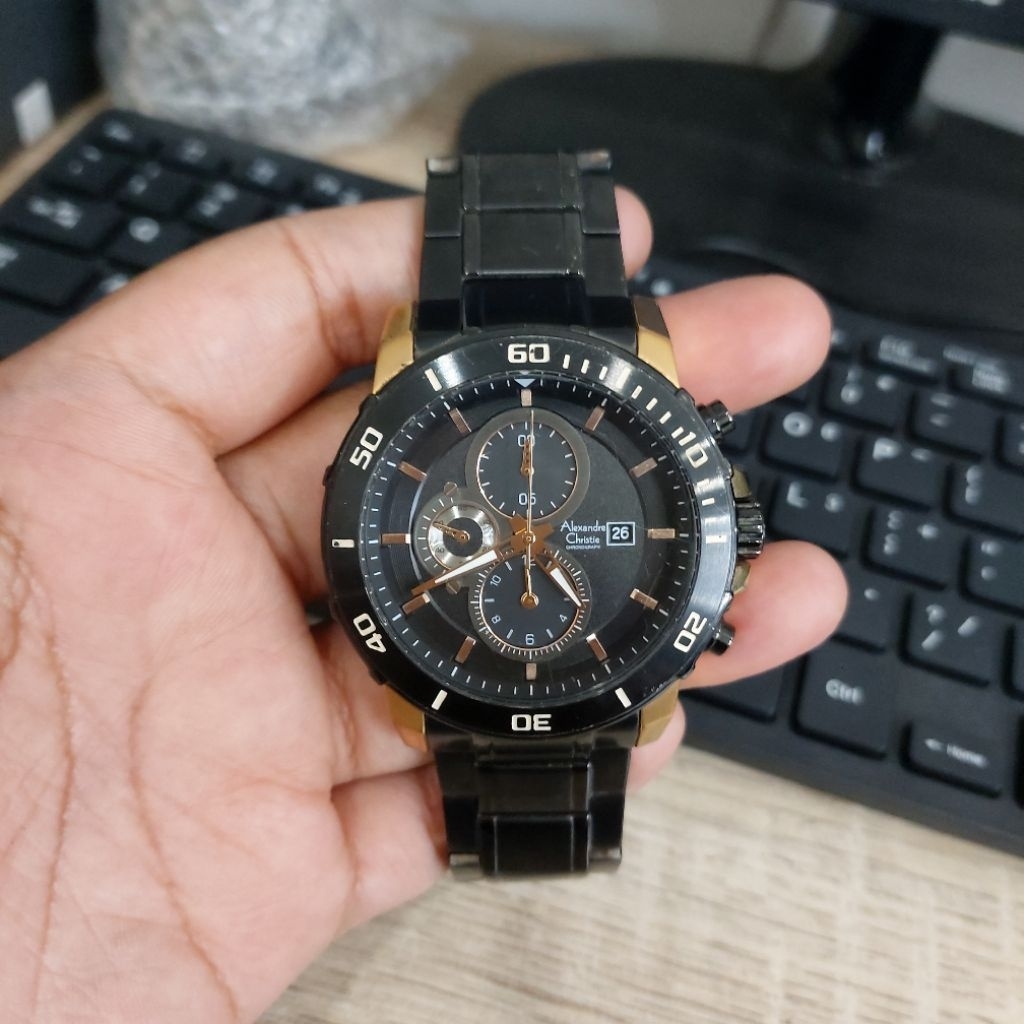 PRELOVED JAM TANGAN PRIA ALEXANDRE CHRISTIE AC6473 AC 6473 ORIGINAL SECOND