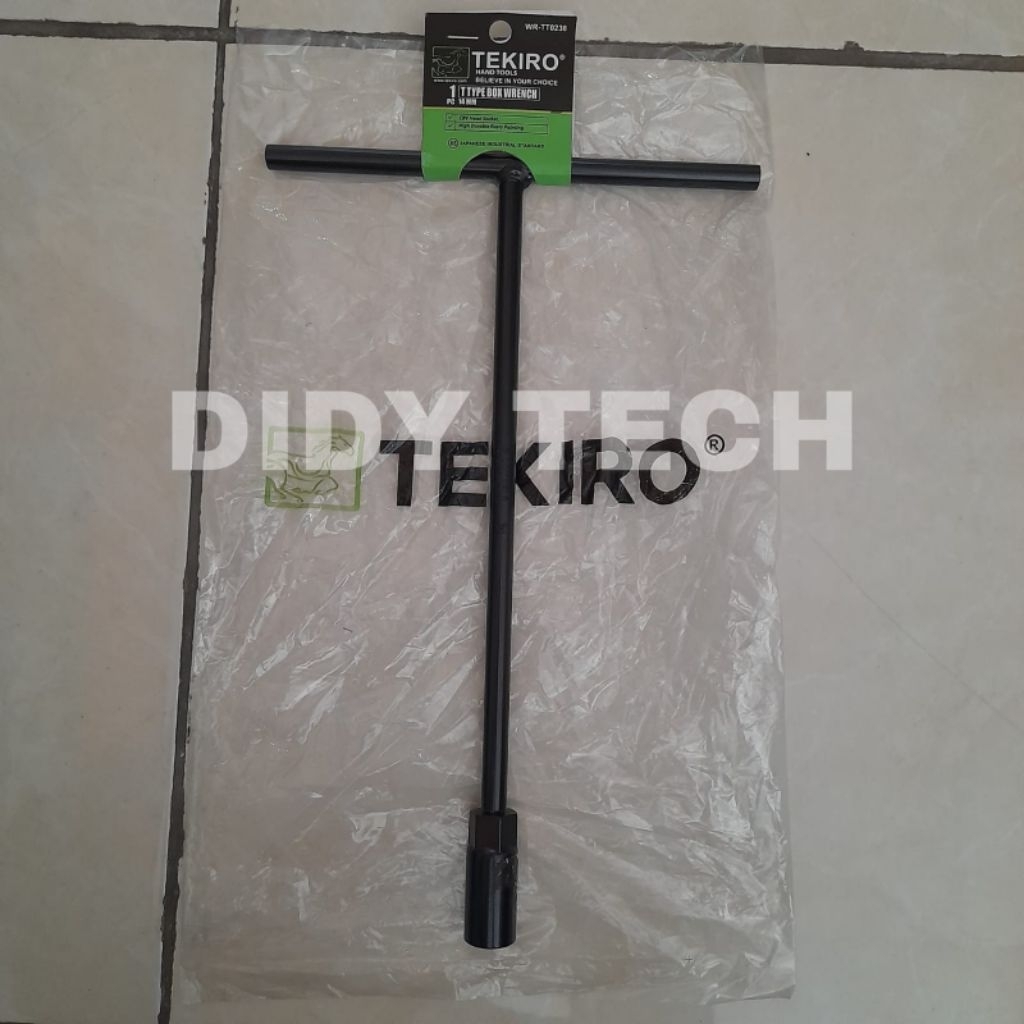 Kunci Sock T-Type (atau Kunci Sok T) panjang merek TEKIRO ukuran 14mm