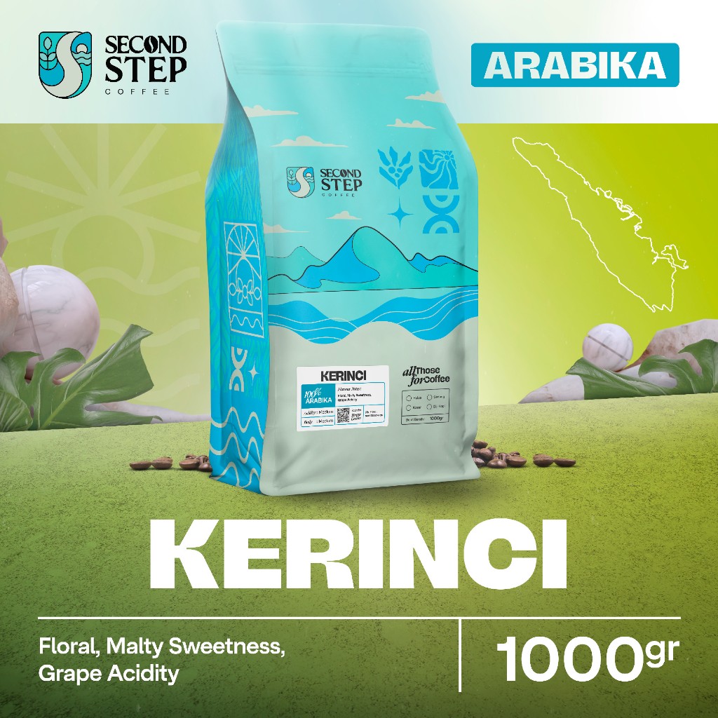 

Kopi Arabika Kerinci Sumatra Arabica Coffee Roast Beans 1Kg Biji Bubuk