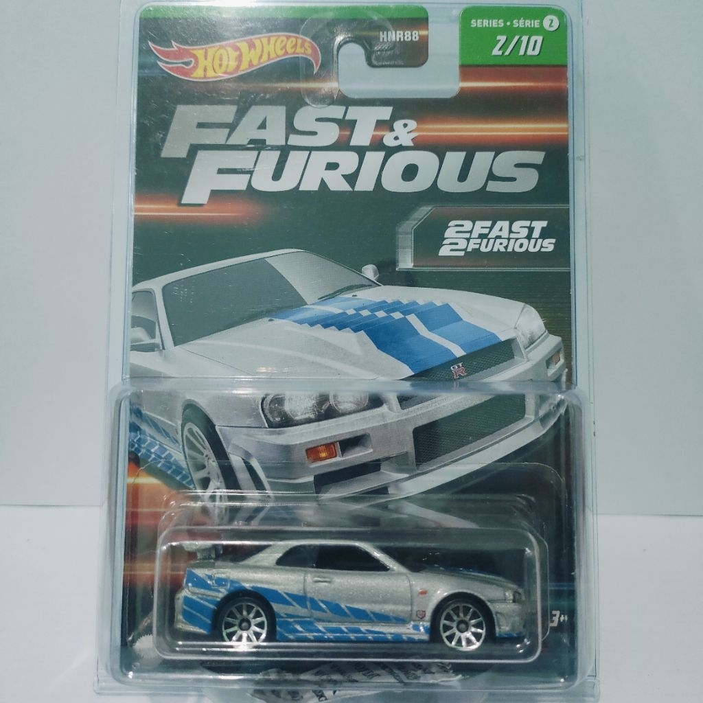 Hot Wheels Nissan Skyline GT-R R34 fnf Fast and Furious Brian