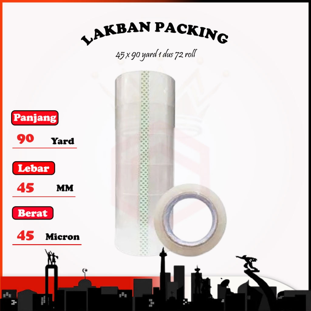 

Seven Star Lakban Coklat Cokelat Bening 2 inch 90 y 6 pcs (1 slop) 45 90 Seven Star 45x90y