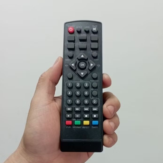Remot Remote STB DVB-T2 Evercoss Draco Maxtron Universal Tanpa Setting Digital TV Set Top Box