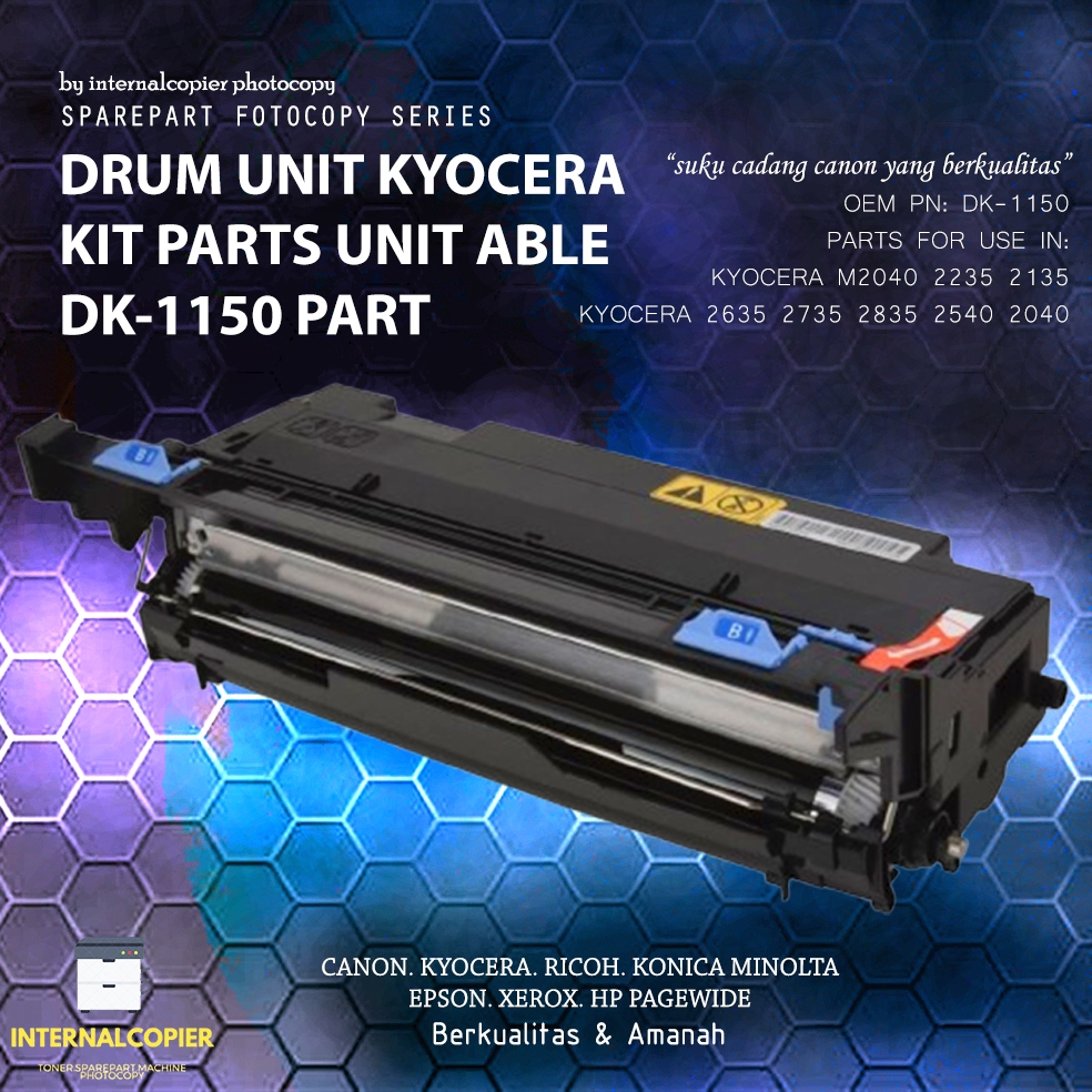 DK-1150 Drum Kit Unit Gear Kyocera Printer M 2040 2540 2640 2135 2235 2335 2735 2635 DN DW Satu Set 