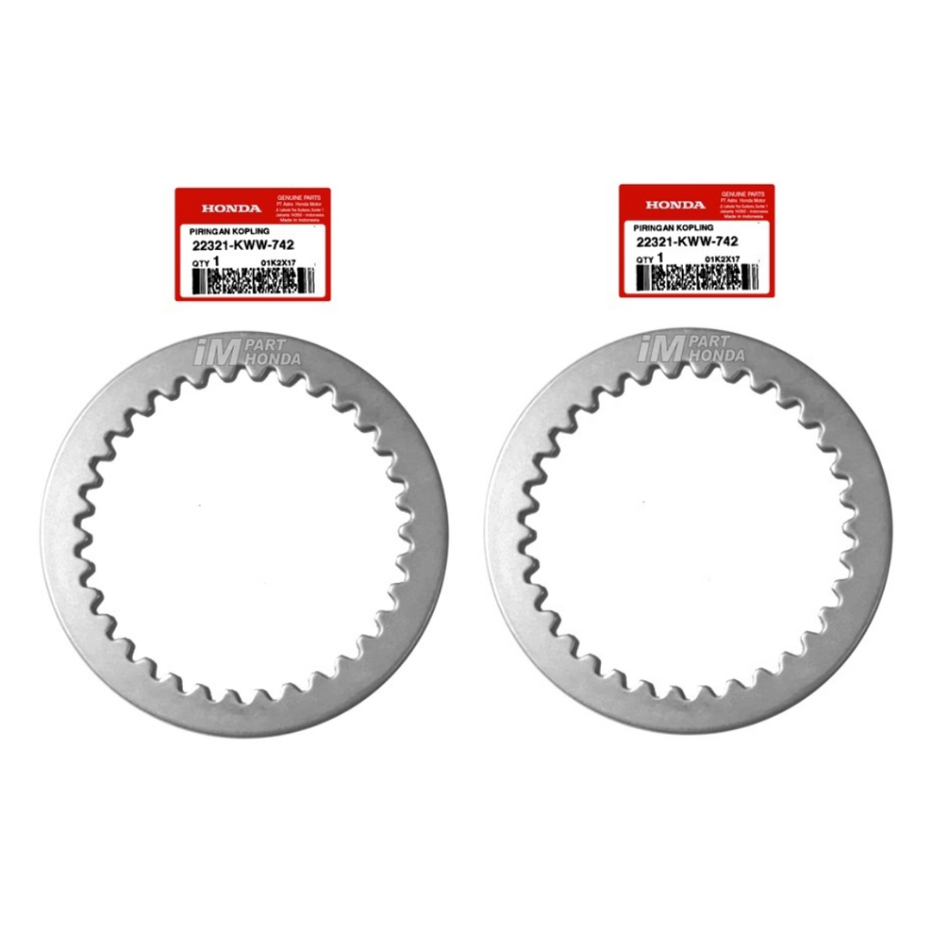 [22321-KWW-742] 2 PCS BESI PIRINGAN PLAT KAMPAS KOPLING GESEK REVO 110 FI - BLADE - NEW CB150R - CBR