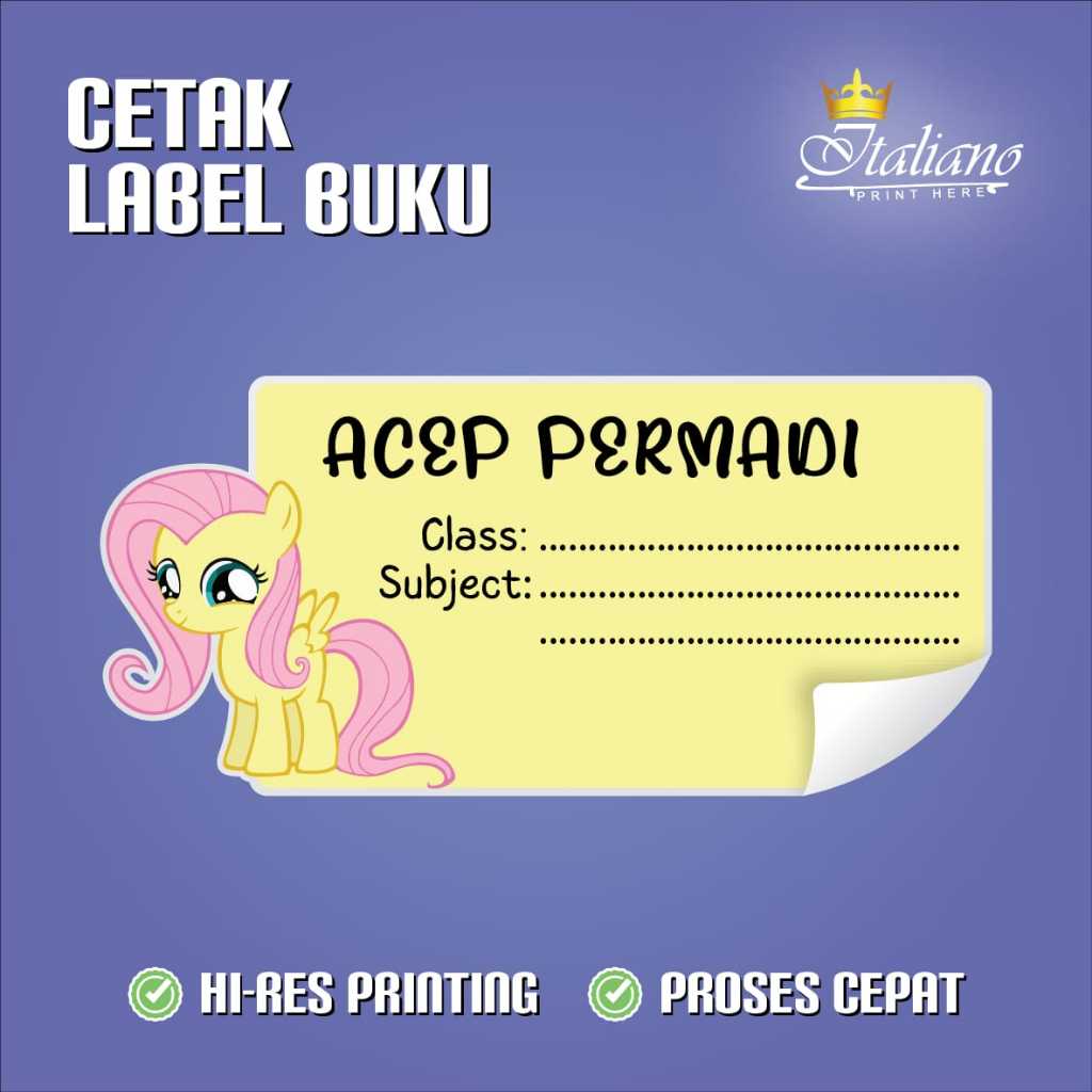 

Sticker label nama custom
