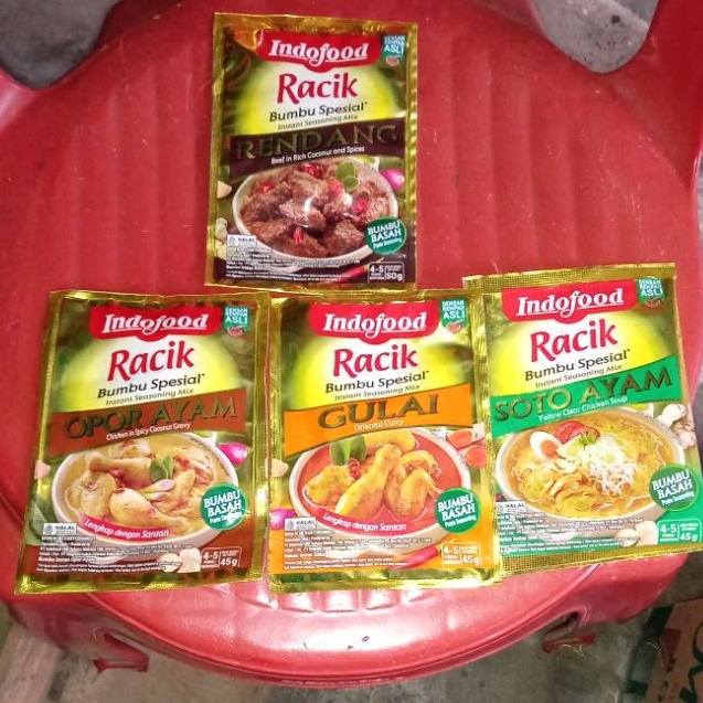

bumbu racik Indofood farian rasa soto ayam opor Ayam rendang gulai berat45gram