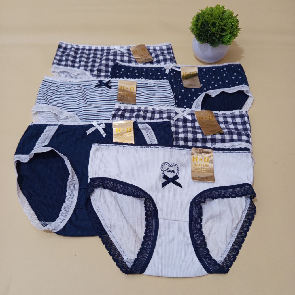 CD wanita celana dalam cewek size L imut lucu preloved new pl isi 6pcs