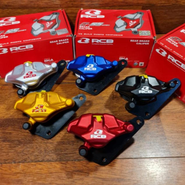 KALIPER CAKRAM DEPAN RCB S1 2 PISTON DAN S55 1 PISTON CB150R/SONIC150 - ORIGINAL RACING BOY