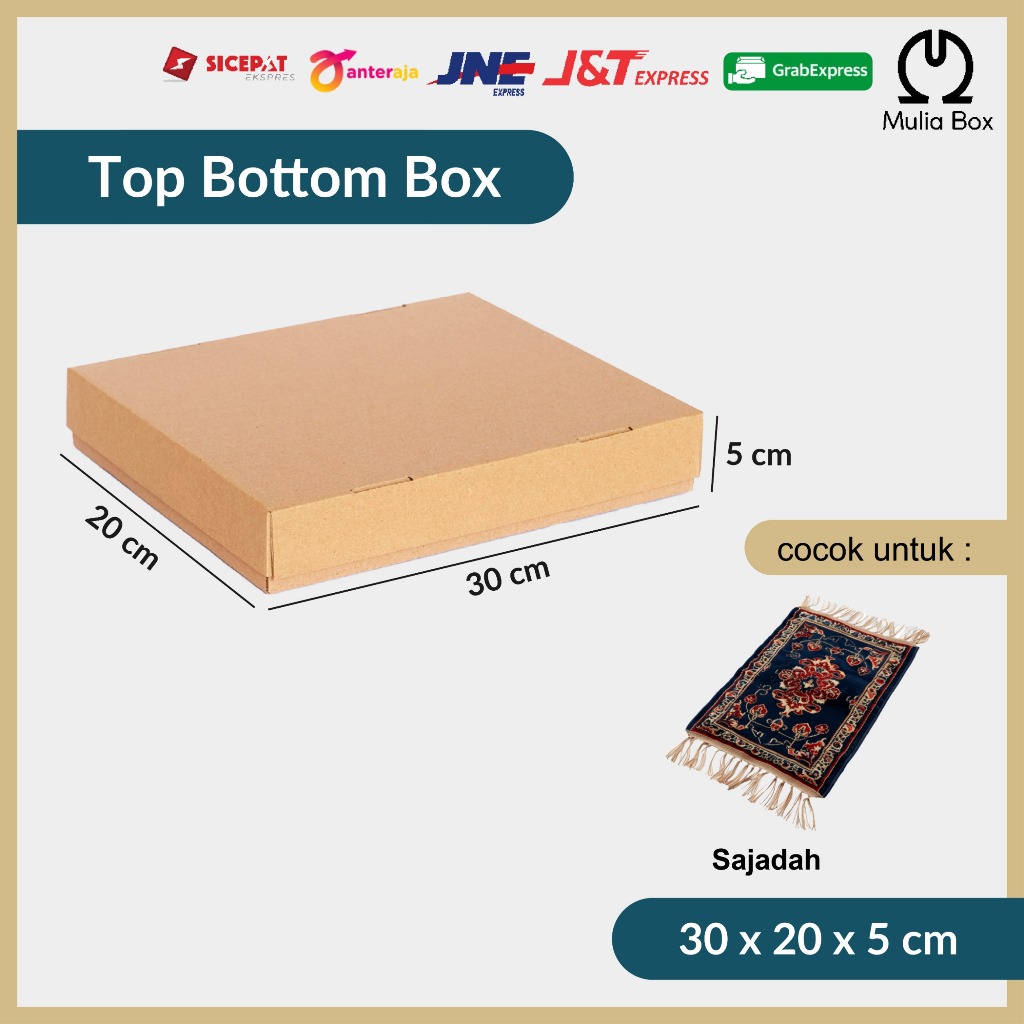 

Kardus Packing Top Bottom Box 30 x 25 x 5 cm Corrugated Die Cut Karton Kecil Hadiah Hampers