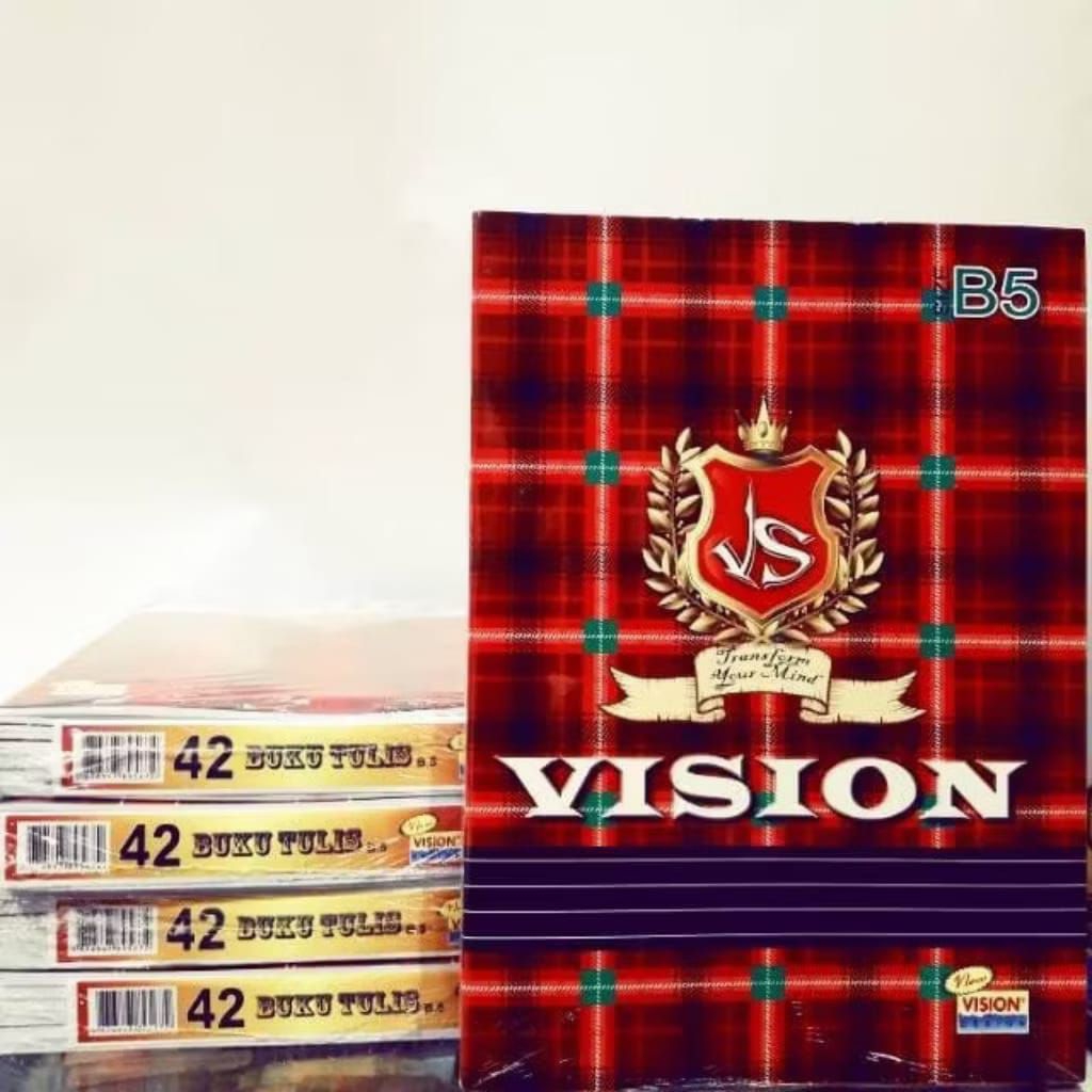 

(1 PAK ISI 6) Buku Tulis Besar Panjang VISION / Buku Tulis Boxy VISION 42 Lembar Grosir (Isi 6 Buku)