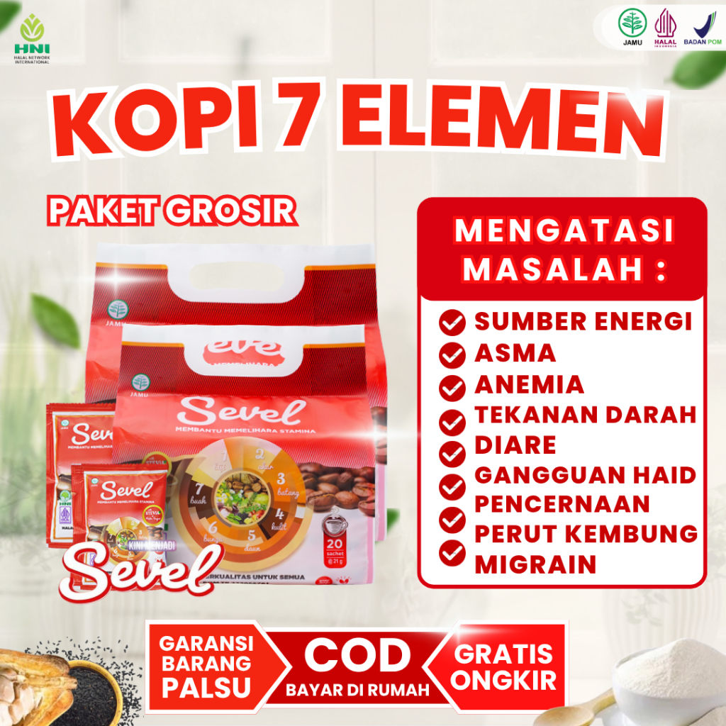 

SEVEL KOPI 7 ELEMEN HNI HPAI / Kopi Sevel 7 Elemen HPai Radix kopi sevek sefel sefek sefl sevl murah